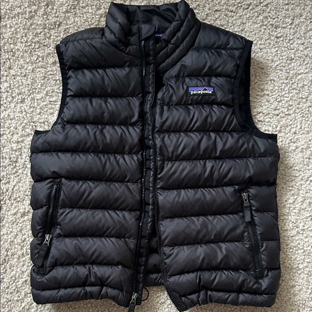 Kids Patagonia Charcoal Quilted Vest 7/8 small